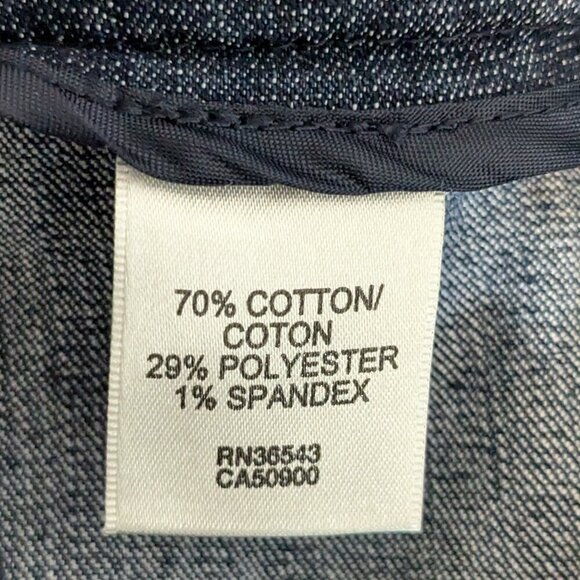 Van Heusen Blue Cropped Pants Tailored Ankle Length - Picture 5 of 6